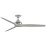 60" Fanimation Spitfire Nickel Damp Rated Ceiling Fan with Remote