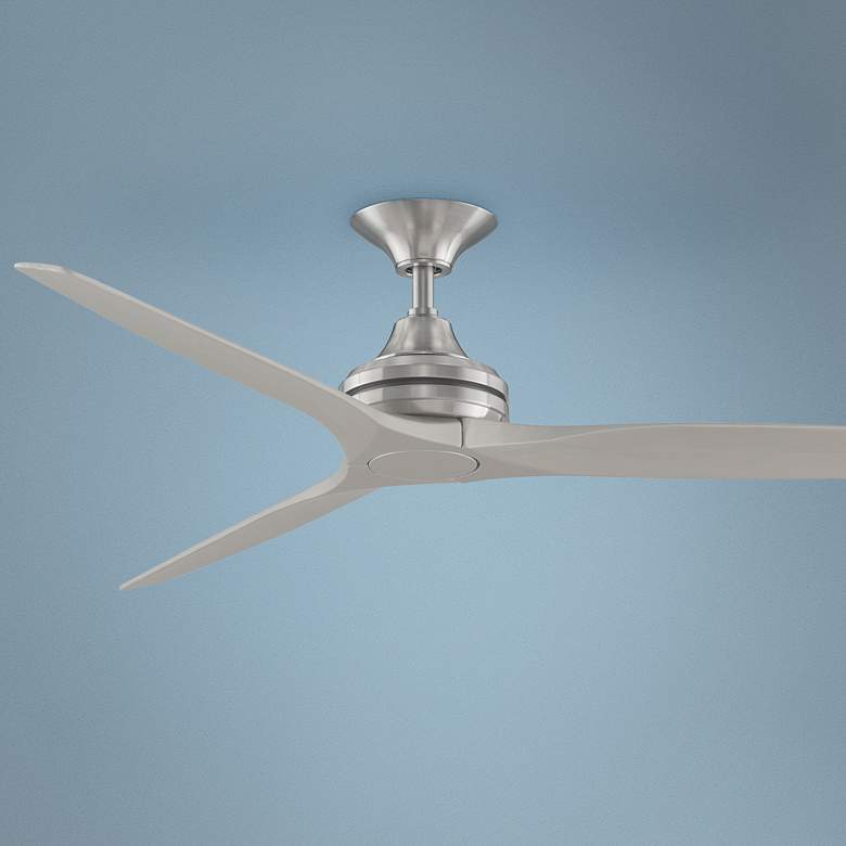 Image 1 60 inch Fanimation Spitfire Nickel Damp Rated Ceiling Fan with Remote
