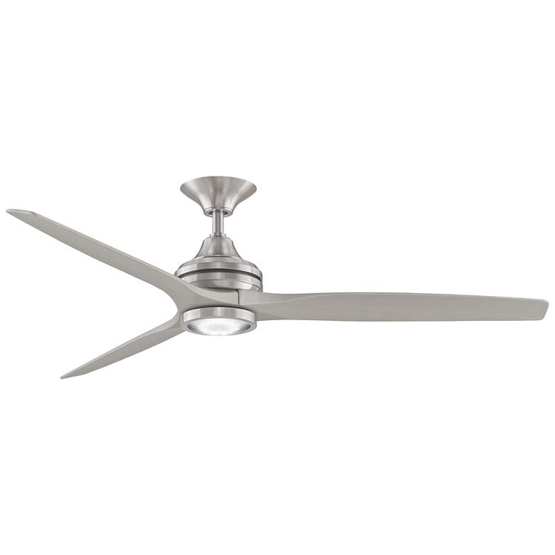 Image 2 60" Fanimation Spitfire Nickel Damp Rated LED Ceiling Fan with Remote