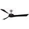 60" Fanimation Wrap Brushed Nickel Damp Smart Ceiling Fan