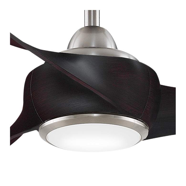 Image 3 60 inch Fanimation Wrap Brushed Nickel LED Damp Smart Ceiling Fan more views