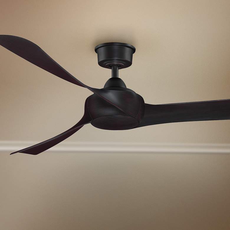 Image 1 60" Fanimation Wrap Dark Bronze Damp Smart Ceiling Fan