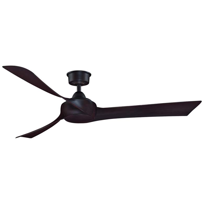 Image 4 60 inch Fanimation Wrap Dark Bronze LED Damp Smart Ceiling Fan more views