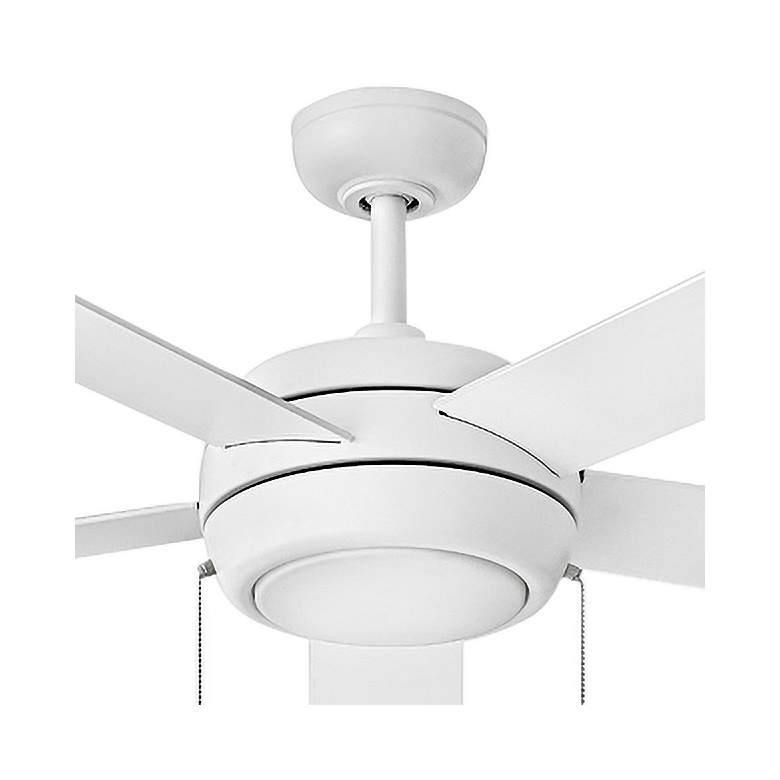 Image 2 60 inch Hinkey Croft 5-Blade White Finish LED Pull Chain Ceiling Fan more views