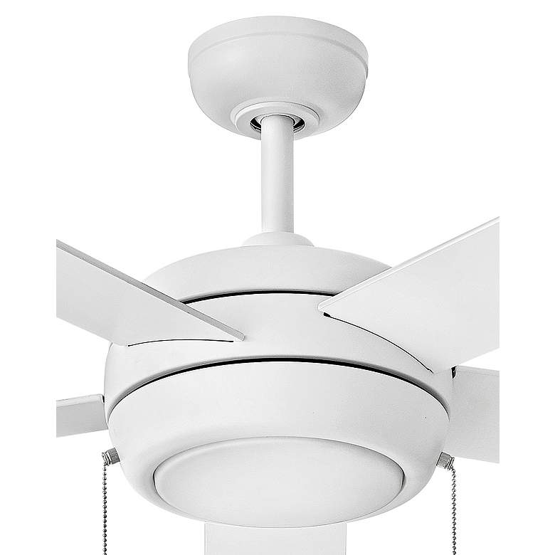Image 3 60" Hinkey Croft 5-Blade White Finish LED Pull Chain Ceiling Fan more views