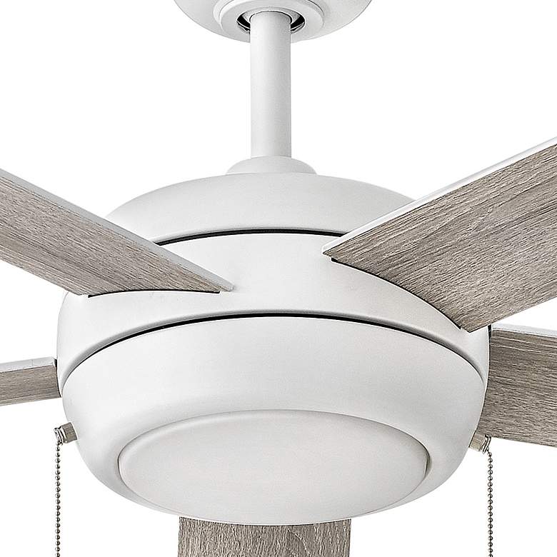 Image 5 60" Hinkey Croft 5-Blade White Finish LED Pull Chain Ceiling Fan more views