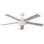 60" Hinkey Croft 5-Blade White Finish LED Pull Chain Ceiling Fan