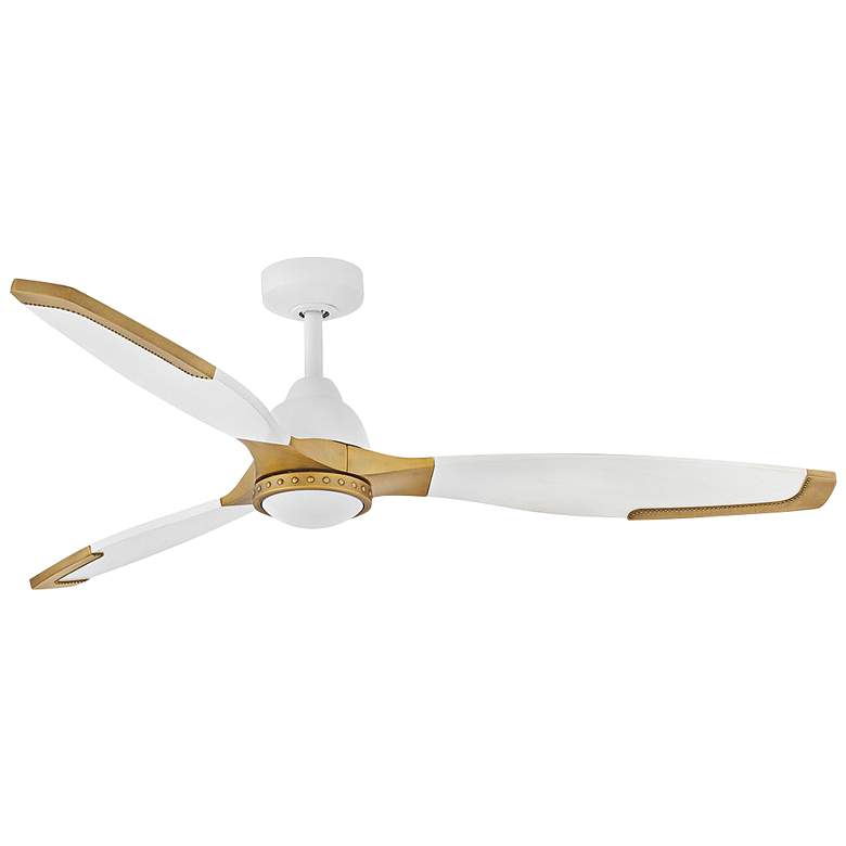 Image 2 60" Hinkley Aileron Matte White LED Smart Ceiling Fan