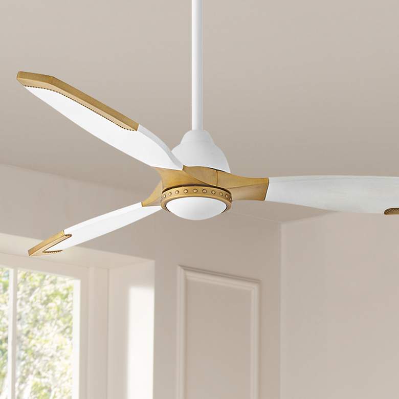 Image 1 60" Hinkley Aileron Matte White LED Smart Ceiling Fan