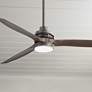 60" Hinkley Artiste Matte Bronze LED Wet-Rated Smart Ceiling Fan