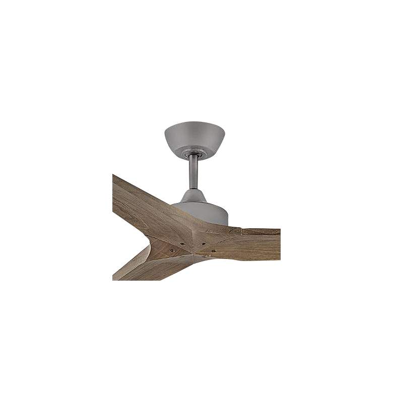 Image 3 60 inch Hinkley Chisel Graphite and Wood Damp Rated Smart Ceiling Fan more views
