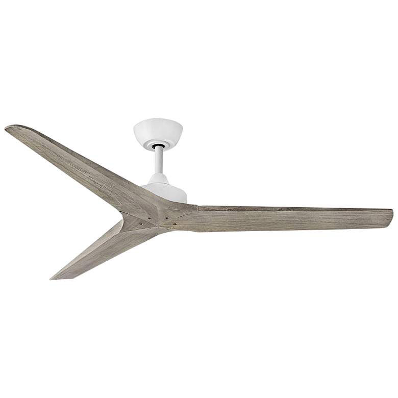 Image 3 60 inch Hinkley Chisel Matte White Smart Damp Ceiling Fan with Remote