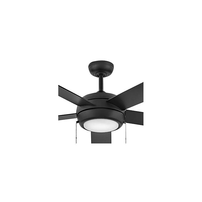 Image 2 60" Hinkley Croft 5-Blade Black Finish LED Pull Chain Ceiling Fan more views