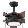 60" Hinkley Croft 5-Blade Black Finish LED Pull Chain Ceiling Fan