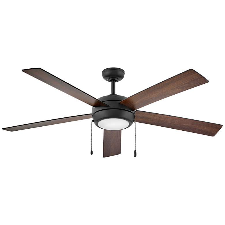 Image 7 60 inch Hinkley Croft 5-Blade Black Finish LED Pull Chain Ceiling Fan more views