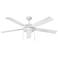 60" Hinkley Croft Chalk White Indoor Pull-Chain LED Ceiling Fan