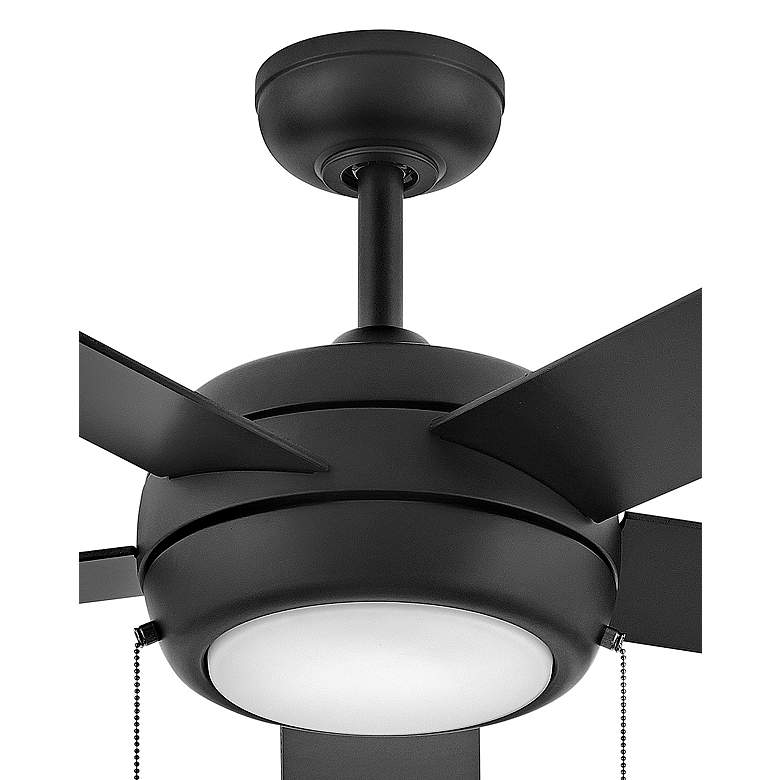 Image 4 60" Hinkley Croft Matte Black Indoor Pull-Chain LED Ceiling Fan more views