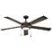 60" Hinkley Croft Matte Bronze Indoor Pull-Chain LED Ceiling Fan