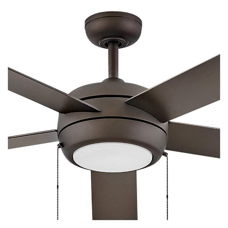 Image 2 60" Hinkley Croft Matte Bronze Indoor Pull-Chain LED Ceiling Fan more views