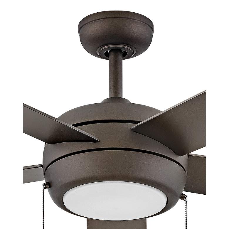Image 3 60" Hinkley Croft Matte Bronze Indoor Pull-Chain LED Ceiling Fan more views