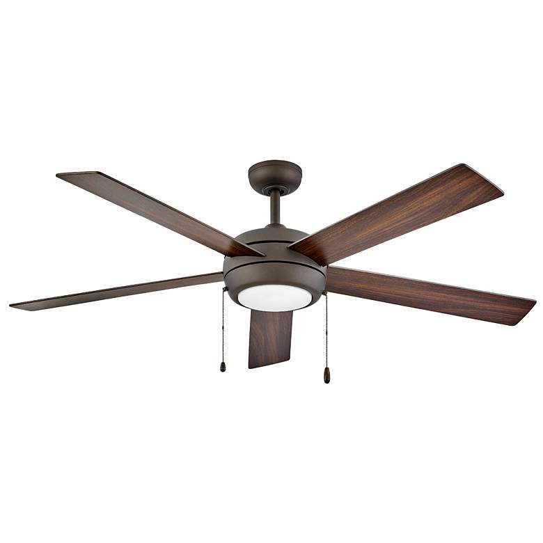 Image 5 60" Hinkley Croft Matte Bronze Indoor Pull-Chain LED Ceiling Fan more views