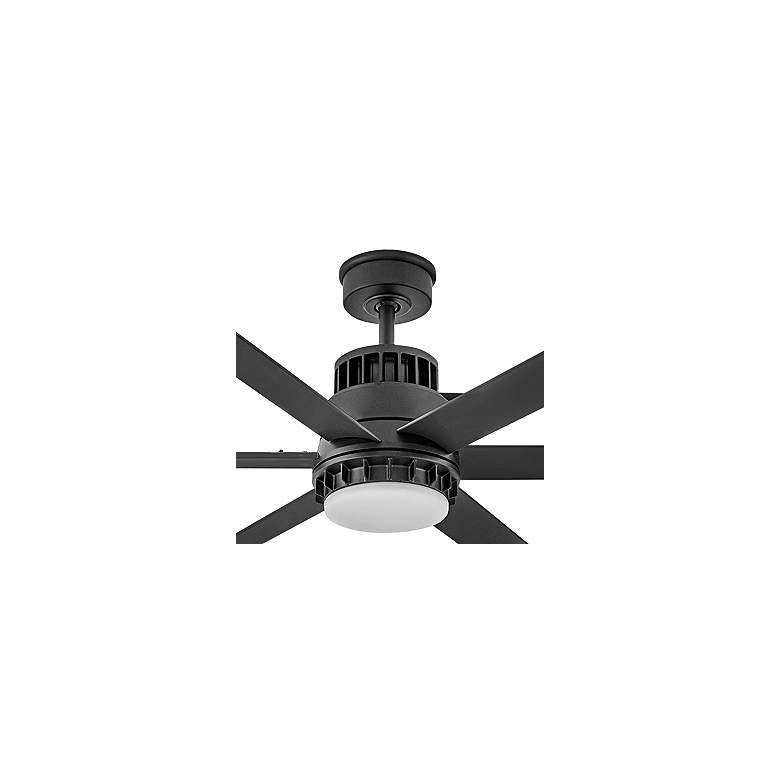 Image 2 60" Hinkley Draftsman Matte Black LED Wet Rated Smart Ceiling Fan more views