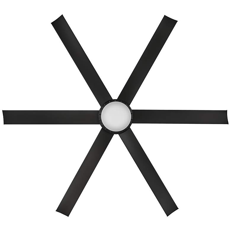 Image 3 60" Hinkley Draftsman Matte Black LED Wet Rated Smart Ceiling Fan more views