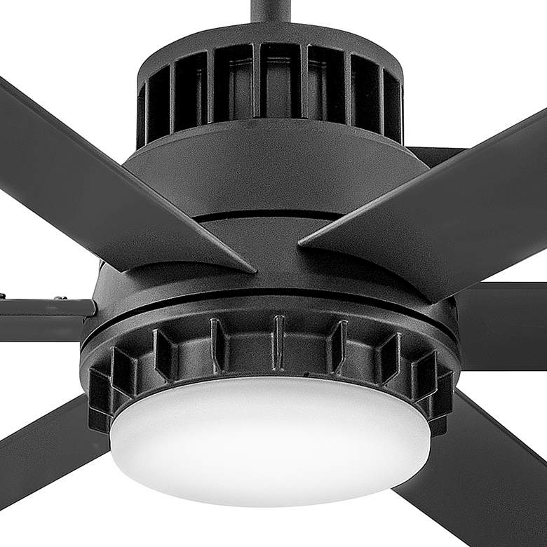 Image 4 60" Hinkley Draftsman Matte Black LED Wet Rated Smart Ceiling Fan more views