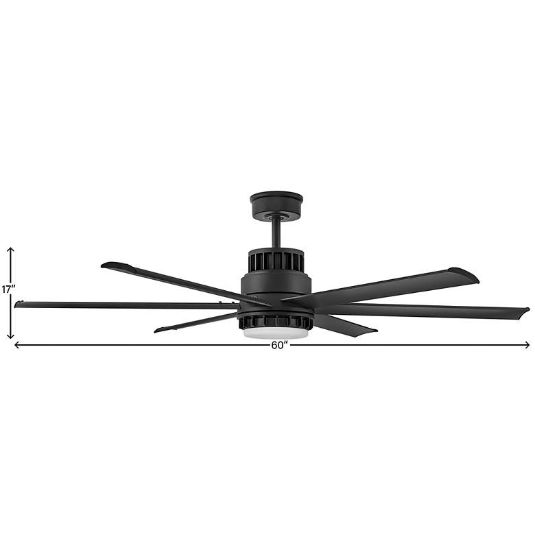 Image 7 60" Hinkley Draftsman Matte Black LED Wet Rated Smart Ceiling Fan more views
