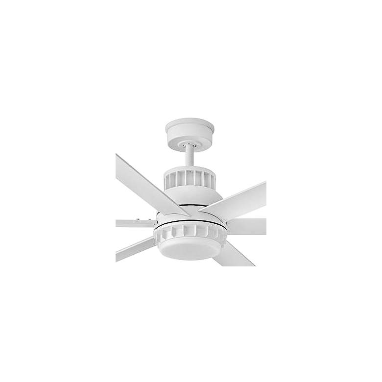 Image 2 60" Hinkley Draftsman Matte White Wet Rated LED Smart Ceiling Fan more views