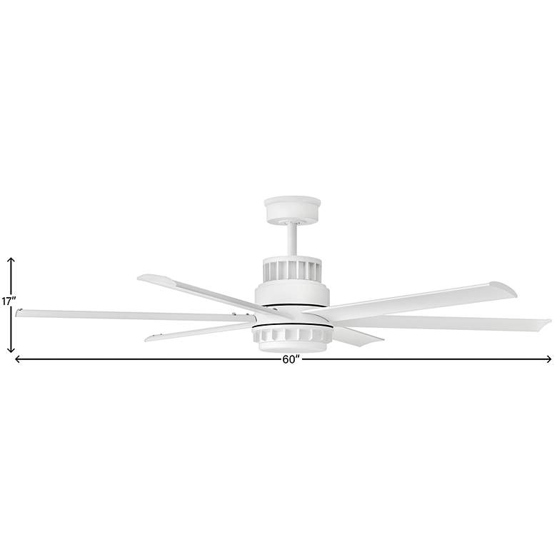 Image 5 60" Hinkley Draftsman Matte White Wet Rated LED Smart Ceiling Fan more views