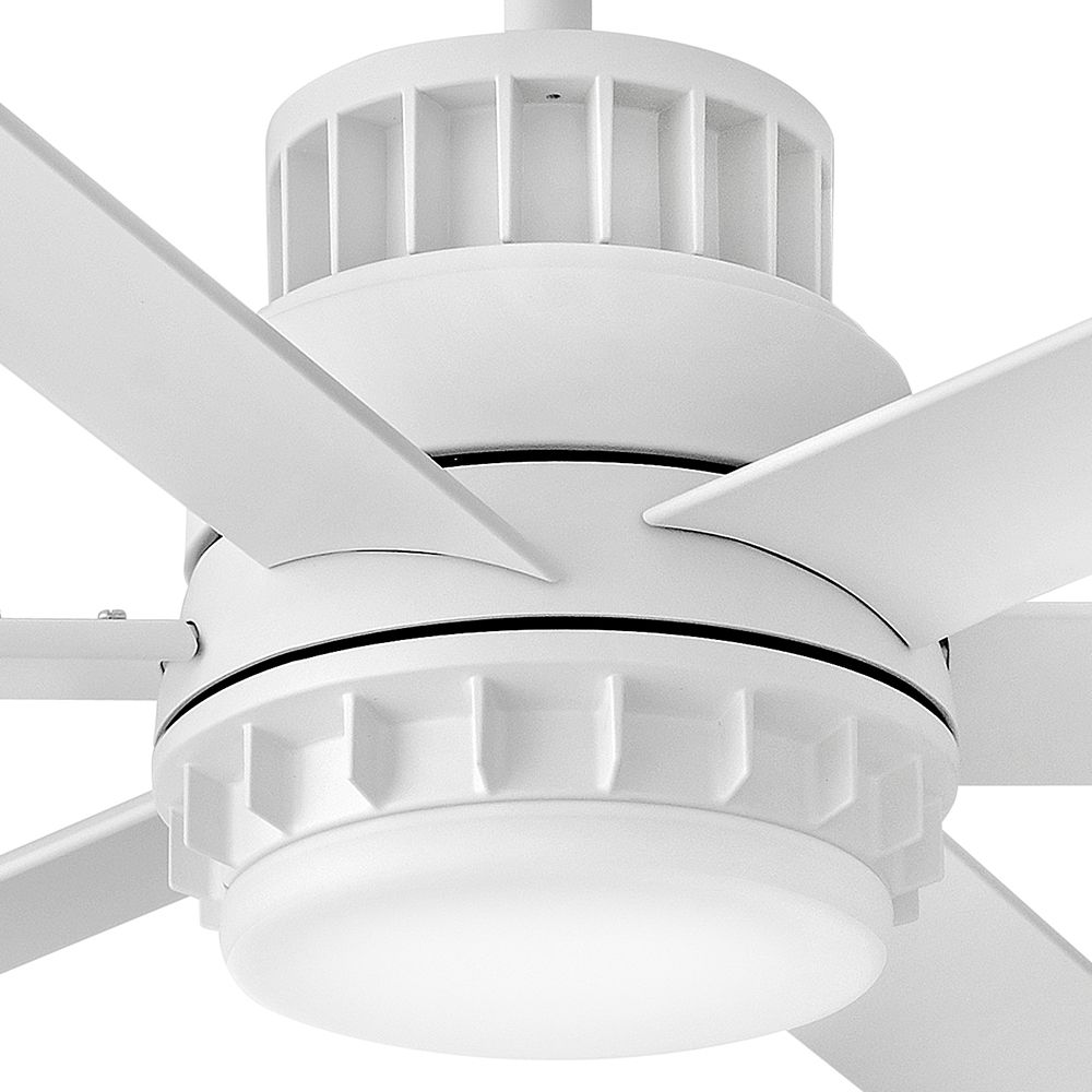 Image 6 60" Hinkley Draftsman Matte White Wet Rated LED Smart Ceiling Fan more views