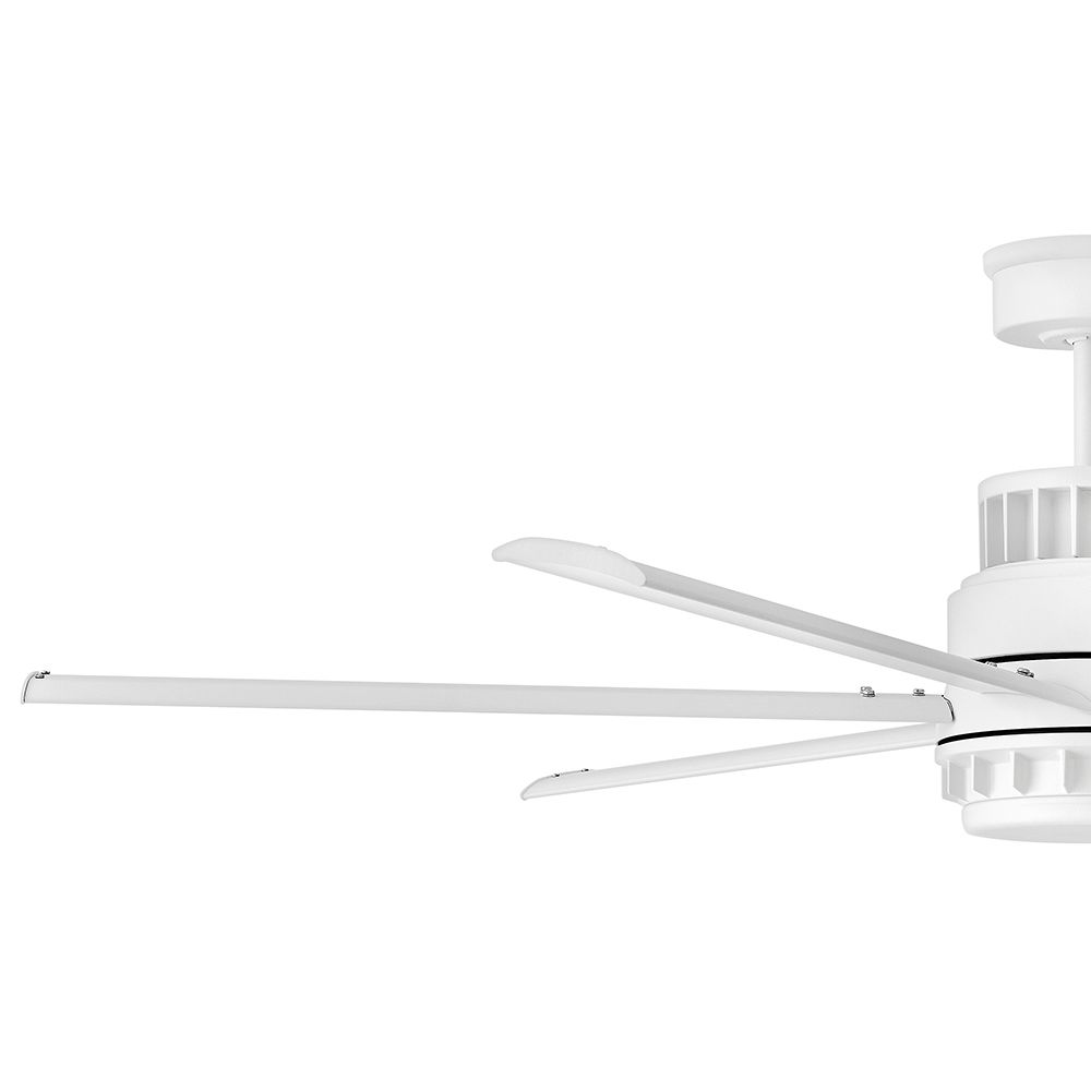 60" Hinkley Draftsman Matte White Wet Rated LED Smart Ceiling Fan