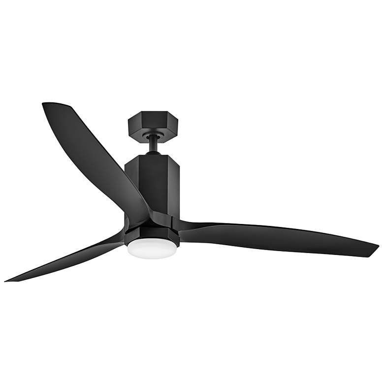 Image 1 60" Hinkley Facet Matte Black LED Smart Outdoor Ceiling Fan