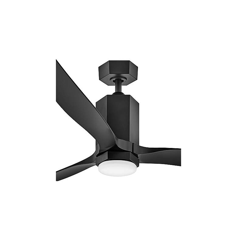 Image 2 60" Hinkley Facet Matte Black LED Smart Outdoor Ceiling Fan more views