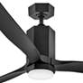60" Hinkley Facet Matte Black LED Smart Outdoor Ceiling Fan