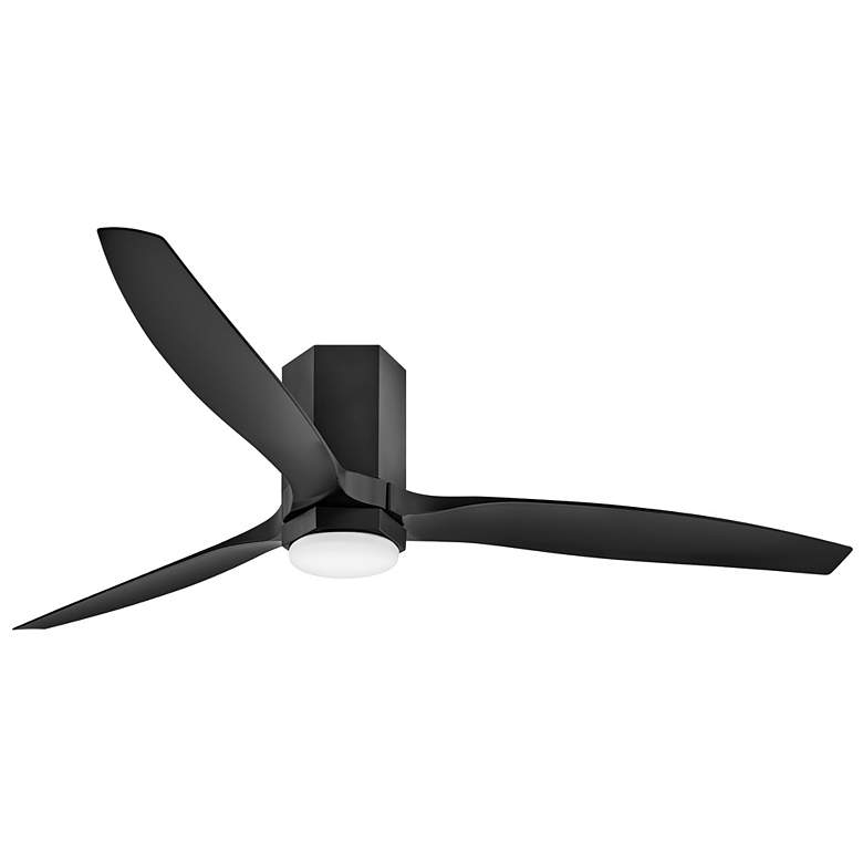 Image 4 60" Hinkley Facet Matte Black LED Smart Outdoor Ceiling Fan more views
