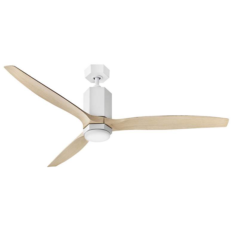 Image 4 60" Hinkley Facet Matte White LED Smart Ceiling Fan more views