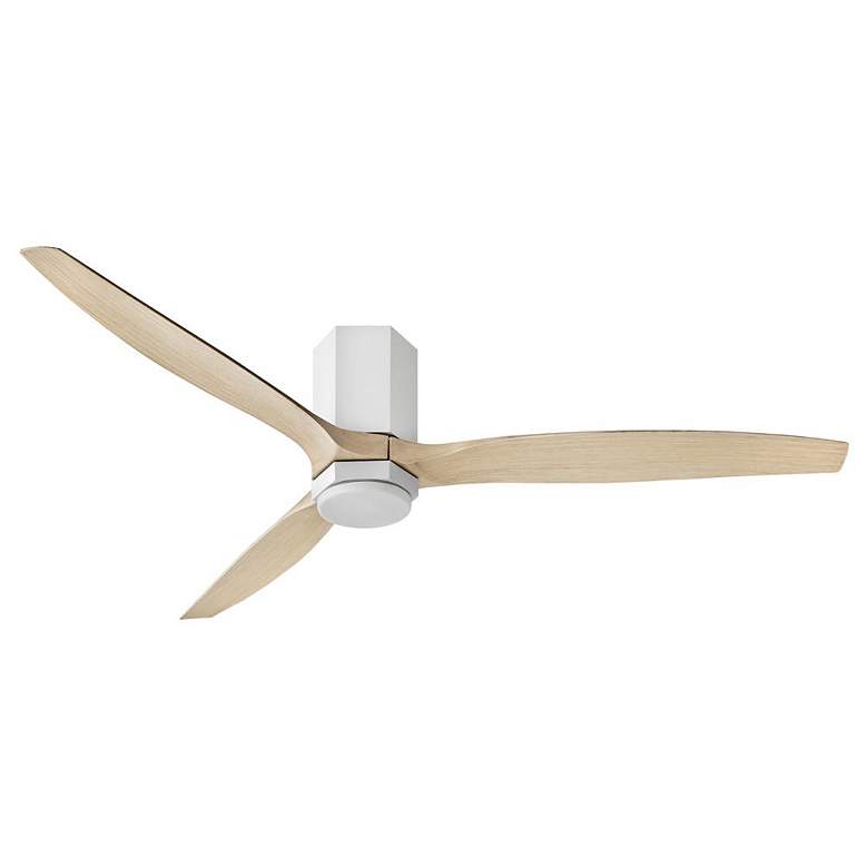 Image 1 60 inch Hinkley Facet Matte White LED Smart Outdoor Ceiling Fan