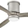 60" Hinkley Hover Brushed Nickel Wet LED Hugger Smart Ceiling Fan