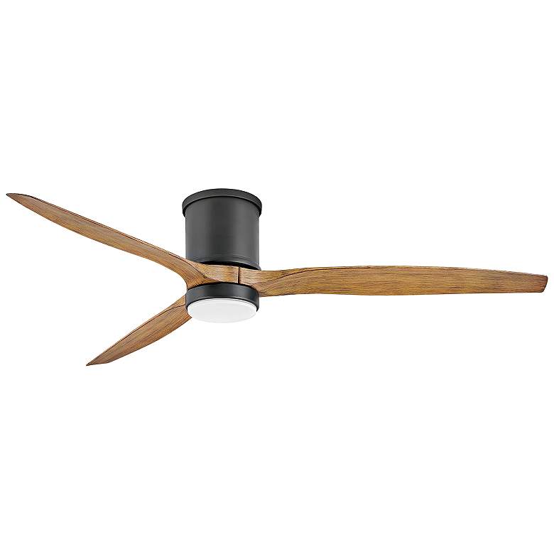 Image 2 60" Hinkley Hover Matte Black Wet-Rated LED Hugger Smart Ceiling Fan