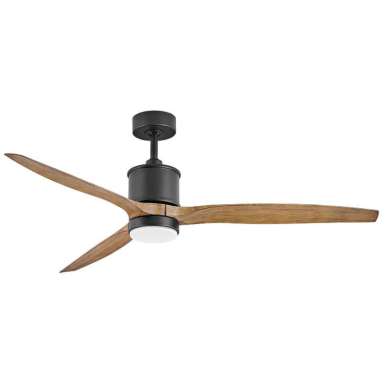 Image 2 60 inch Hinkley Hover Matte Black Wet-Rated LED Smart Ceiling Fan