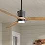 60" Hinkley Hover Matte Black Wet-Rated LED Smart Ceiling Fan