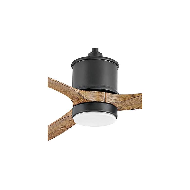 Image 3 60 inch Hinkley Hover Matte Black Wet-Rated LED Smart Ceiling Fan more views