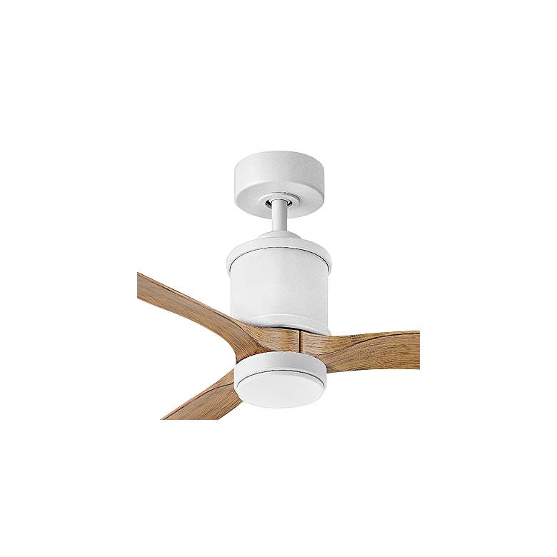 Image 2 60" Hinkley Hover Matte White and Koa Wet-Rated LED Smart Ceiling Fan more views