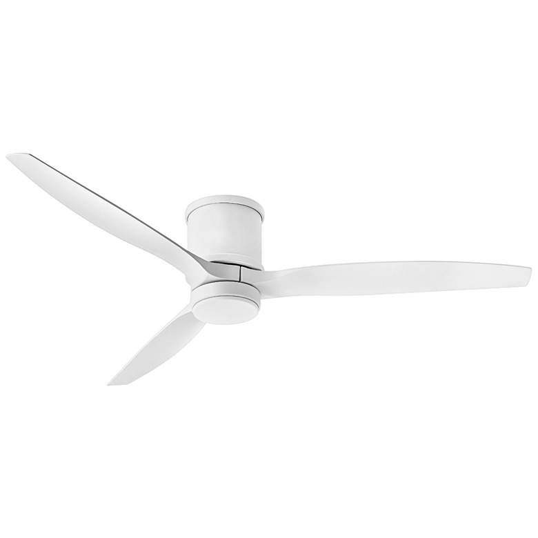 Image 1 60" Hinkley Hover Matte White Wet-Rated LED Hugger Smart Ceiling Fan