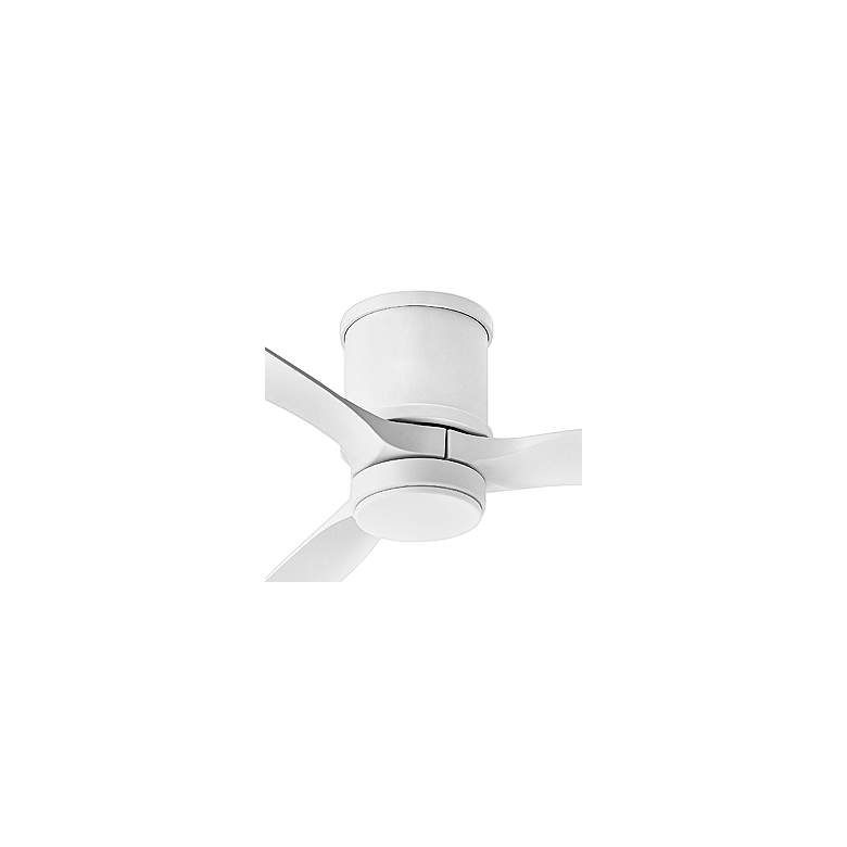 Image 2 60" Hinkley Hover Matte White Wet-Rated LED Hugger Smart Ceiling Fan more views