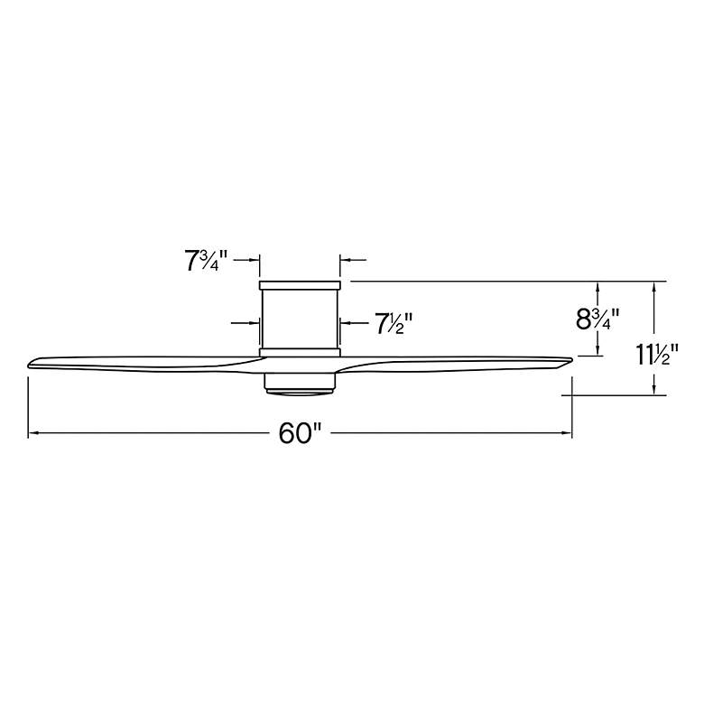 Image 4 60" Hinkley Hover Matte White Wet-Rated LED Hugger Smart Ceiling Fan more views