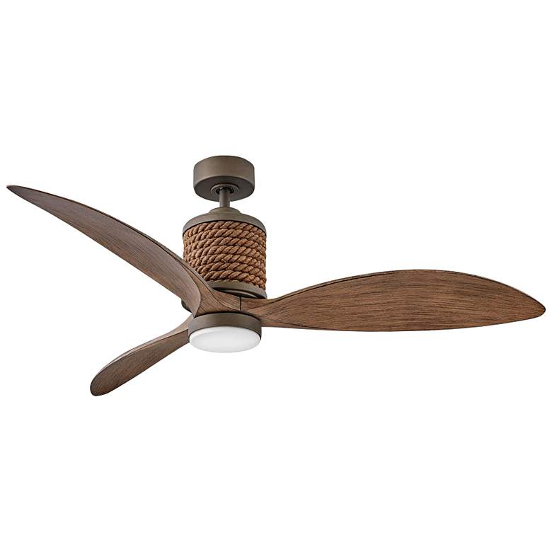 Image 2 60" Hinkley Marin Matte Bronze LED Damp Rated Smart Ceiling Fan