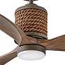 60" Hinkley Marin Matte Bronze LED Damp Rated Smart Ceiling Fan in scene